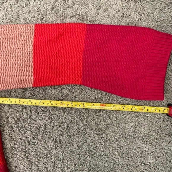 New York & Company Pink and Red Striped Sweater- Large - Picture 7 of 13